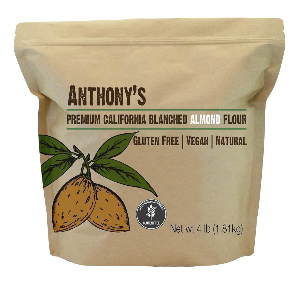 image:imageAnthonys Blanched Almond Flour 4 lb Finely Ground Gluten Free Non GMO Keto Friendly64 Ounce Pack of 1