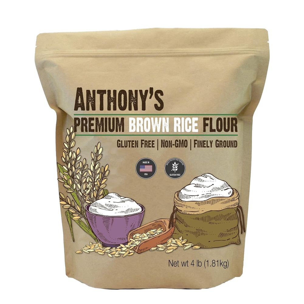 image:imageAnthonys Brown Rice Flour 5 lb Gluten Free Non GMO Product of USA Vegan4 Pound Pack of 1