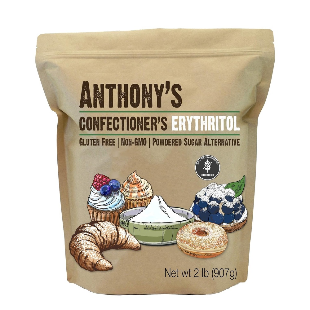 image:imageAnthonys Confectioners Erythritol Powder 2 lb Non GMO Sweetener Zero Calorie Keto amp Paleo Friendly32 Ounce Pack of 1