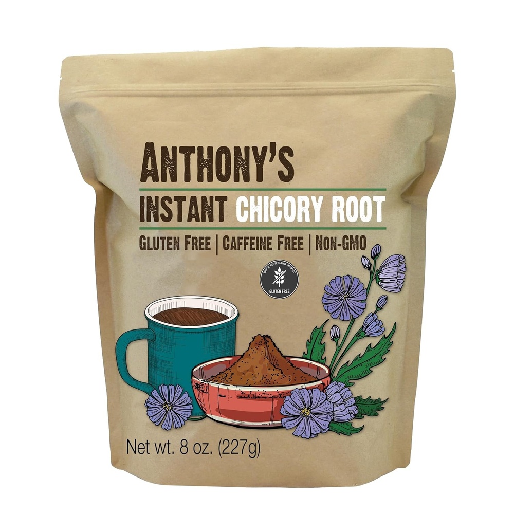 image:imageAnthonys Instant Chicory Root 8 oz Gluten Free Caffeine Free Non GMO Coffee Alternative8 Ounce Pack of 1