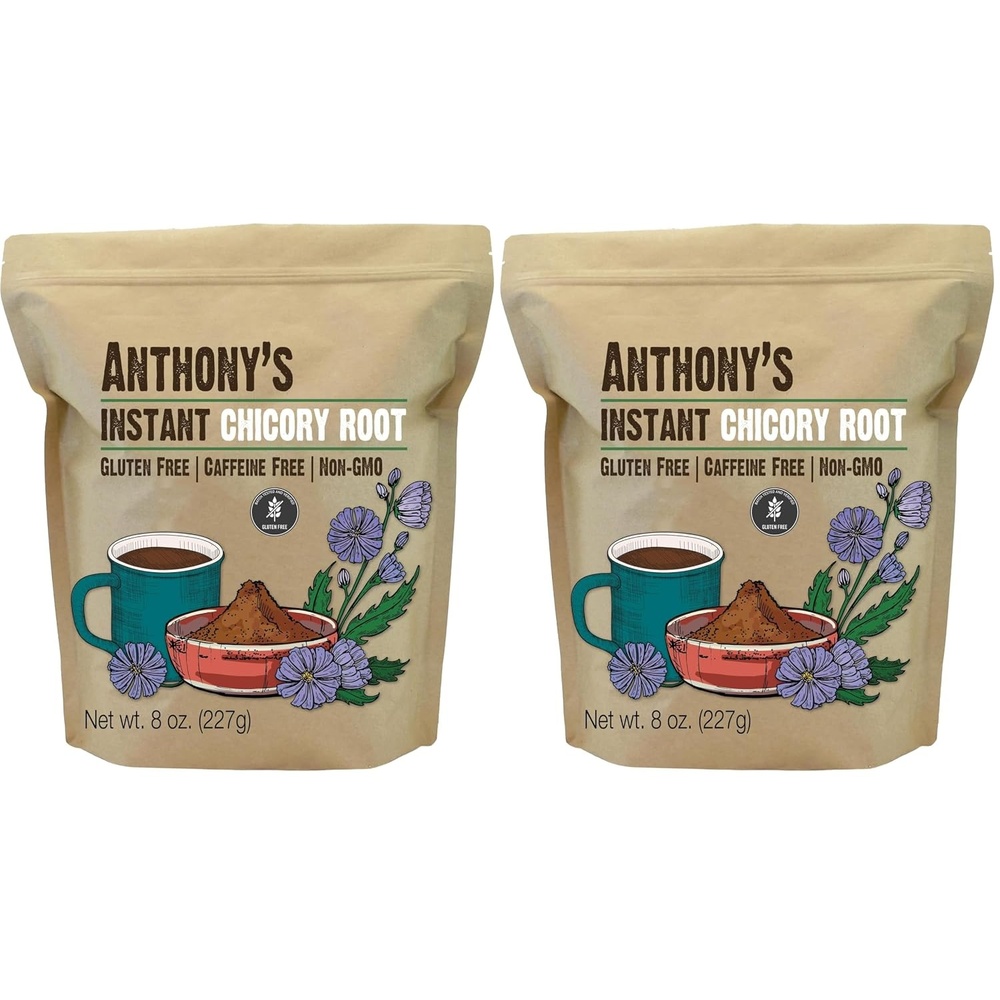 image:imageAnthonys Instant Chicory Root 8 oz Gluten Free Caffeine Free Non GMO Coffee Alternative8 Ounce Pack of 2
