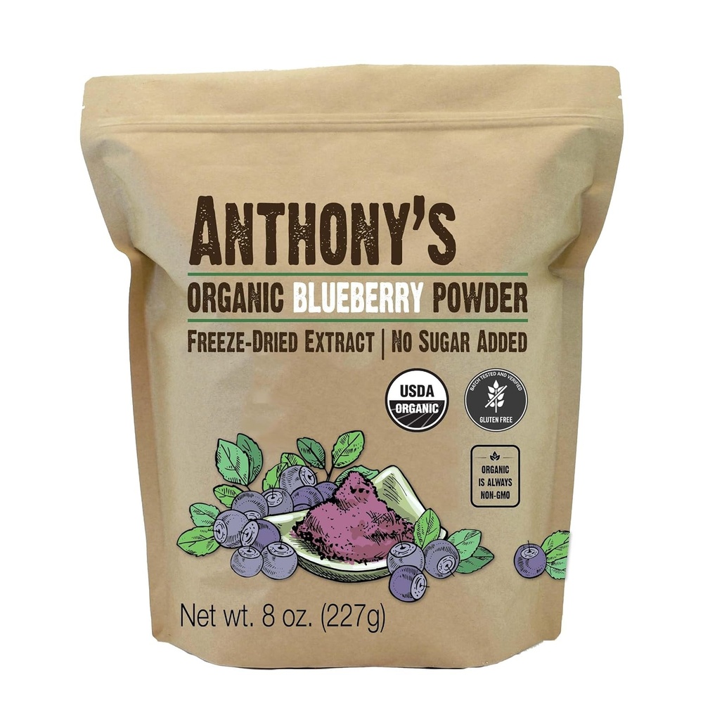 image:imageAnthonys Organic Blueberry Powder 8 oz FreezeDried Gluten Free Non GMO