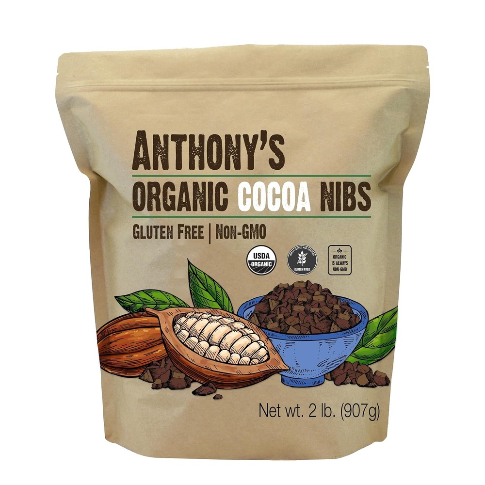 image:imageAnthonys Organic Cacao Cocoa Nibs 2 lb Criollo Beans Gluten Free NonGMO Unsweetened2 Pound Pack of 1