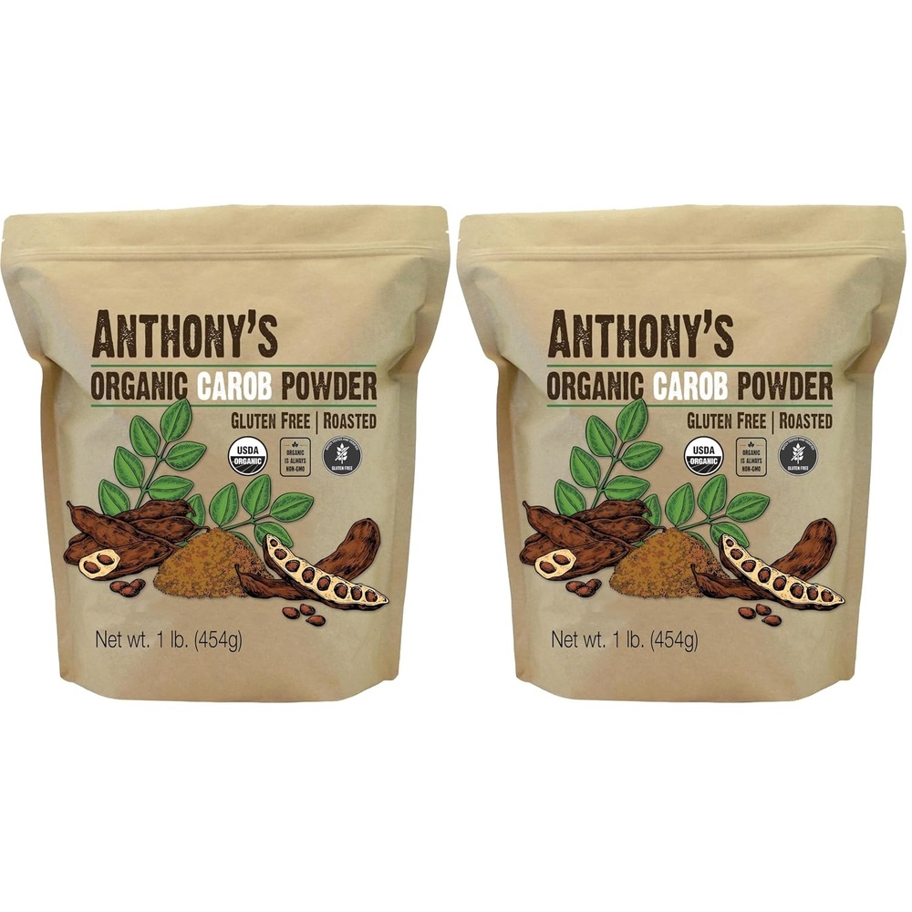 image:imageAnthonys Organic Carob Powder 1 lb Gluten Free Non GMO Cocoa Powder Alternative Unsweetened1 Pound Pack of 2