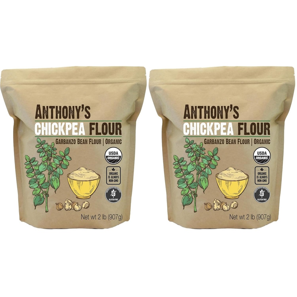 image:imageAnthonys Organic Chickpea Flour Garbanzo Bean Flour 2 lb Gluten Free Non GMO32 Ounce Pack of 2