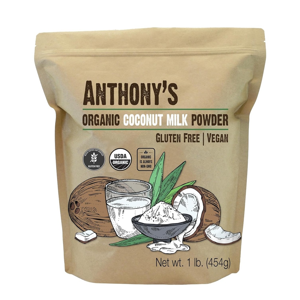 image:imageAnthonys Organic Coconut Milk Powder 1 lb Gluten Free Vegan amp Dairy Free Creamer Alternative Keto Friendly16 Ounce Pack of 1