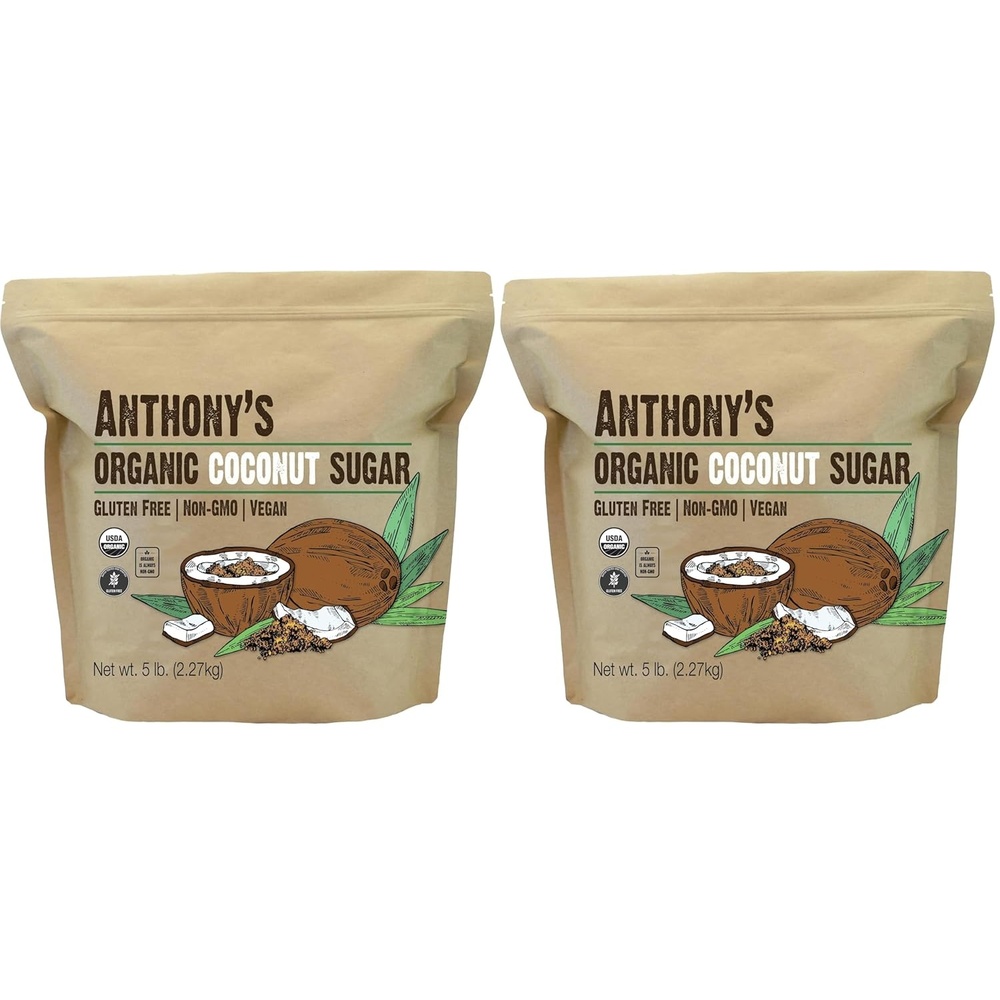image:imageAnthonys Organic Coconut Sugar 5lbs NonGMO and Gluten Free80 Ounce Pack of 2