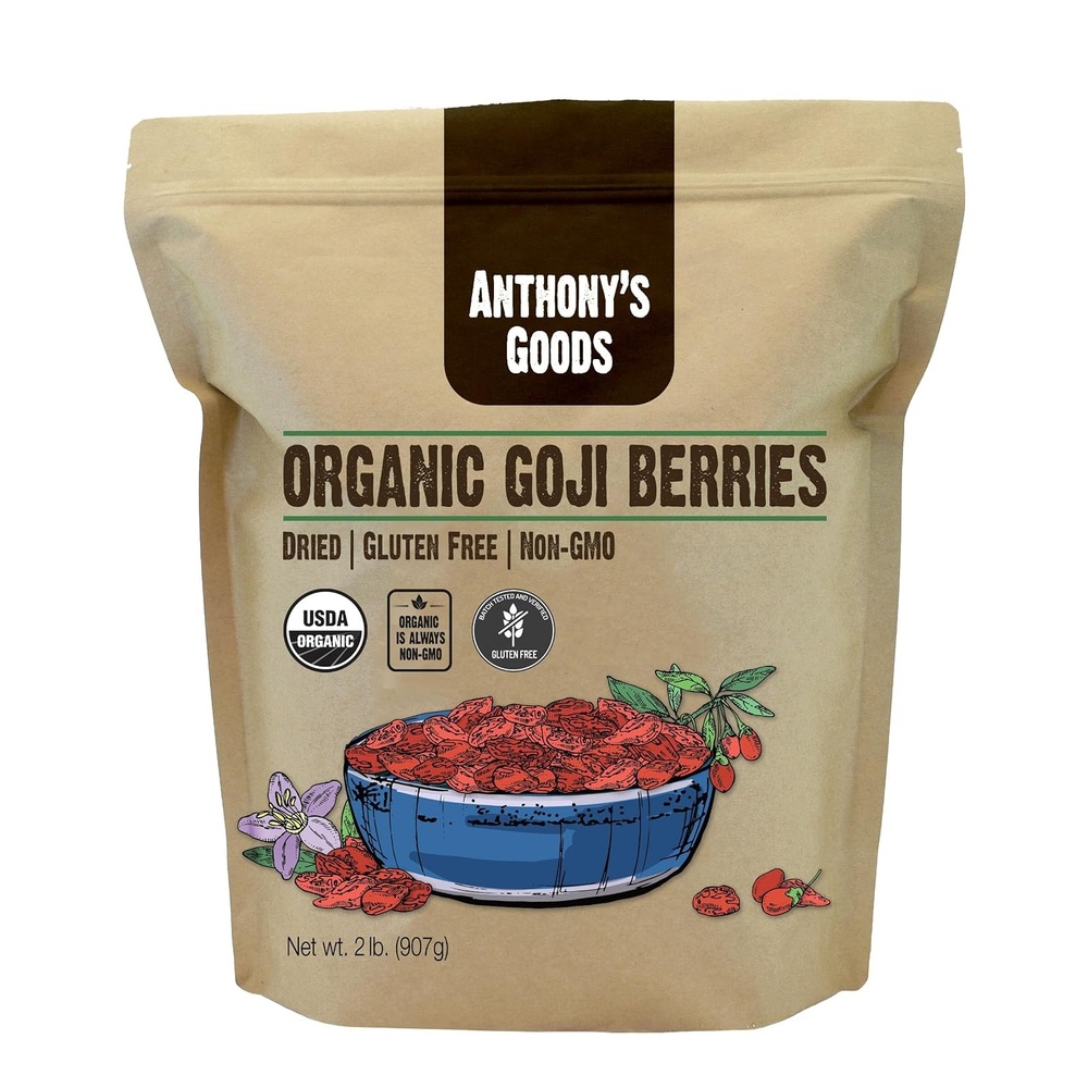 image:imageAnthonys Organic Goji Berries 2lb Dried Gluten Free Non GMO Wolfberries Unsulphured Vegan2 lb