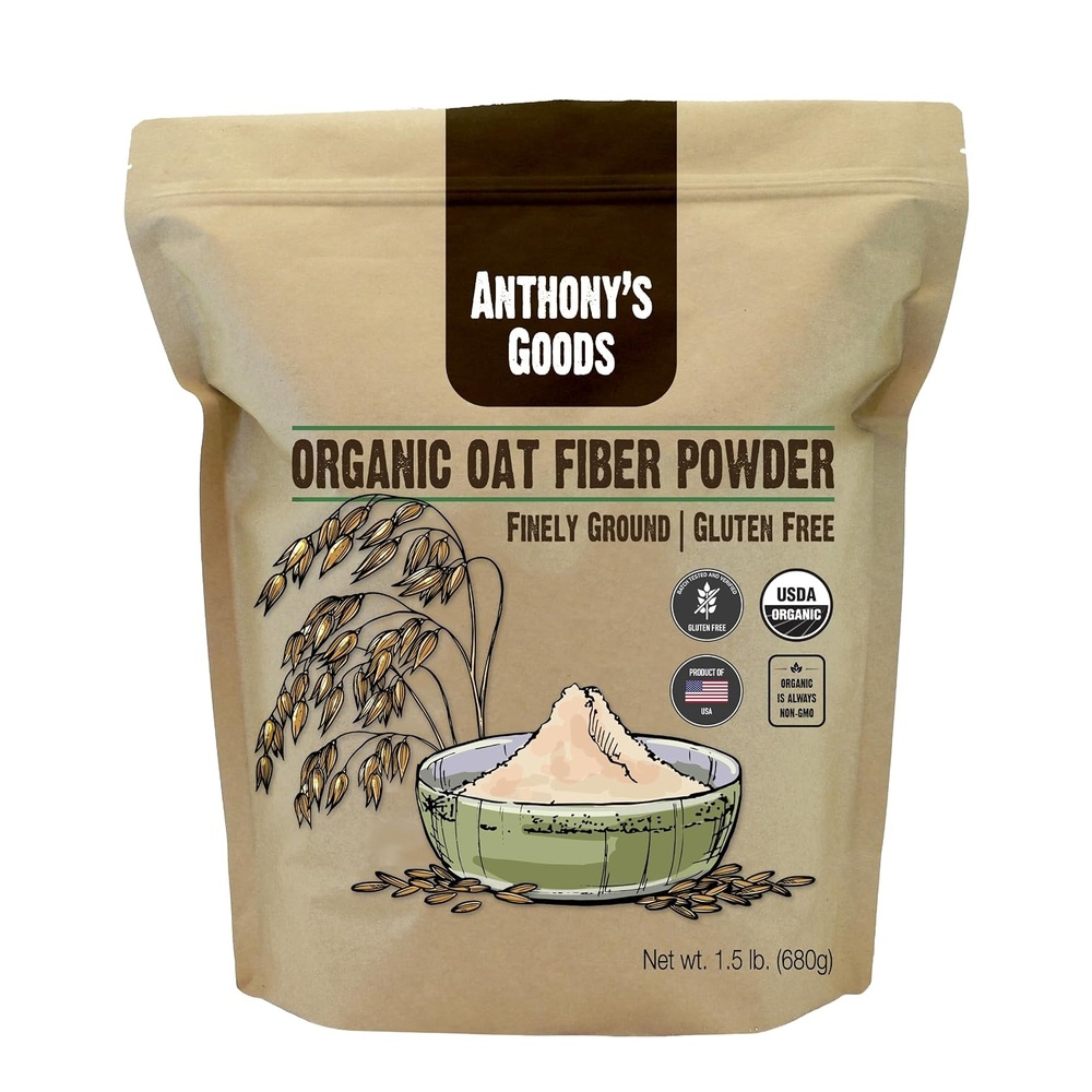 image:imageAnthonys Organic Oat Fiber 15 lb Gluten Free Non GMO Keto Friendly Product of the USAUnflavored