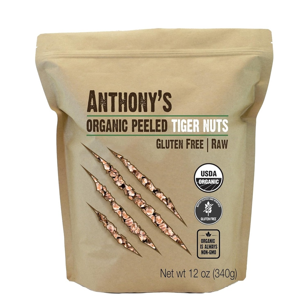 image:imageAnthonys Organic Peeled Tiger Nuts 12 oz Raw Gluten Free Non GMO Paleo Friendly12 Ounce Pack of 1