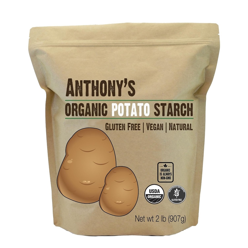 image:imageAnthonys Organic Potato Starch Unmodified 2 lb Gluten Free amp Non GMO Resistant Starch32 Ounce Pack of 1