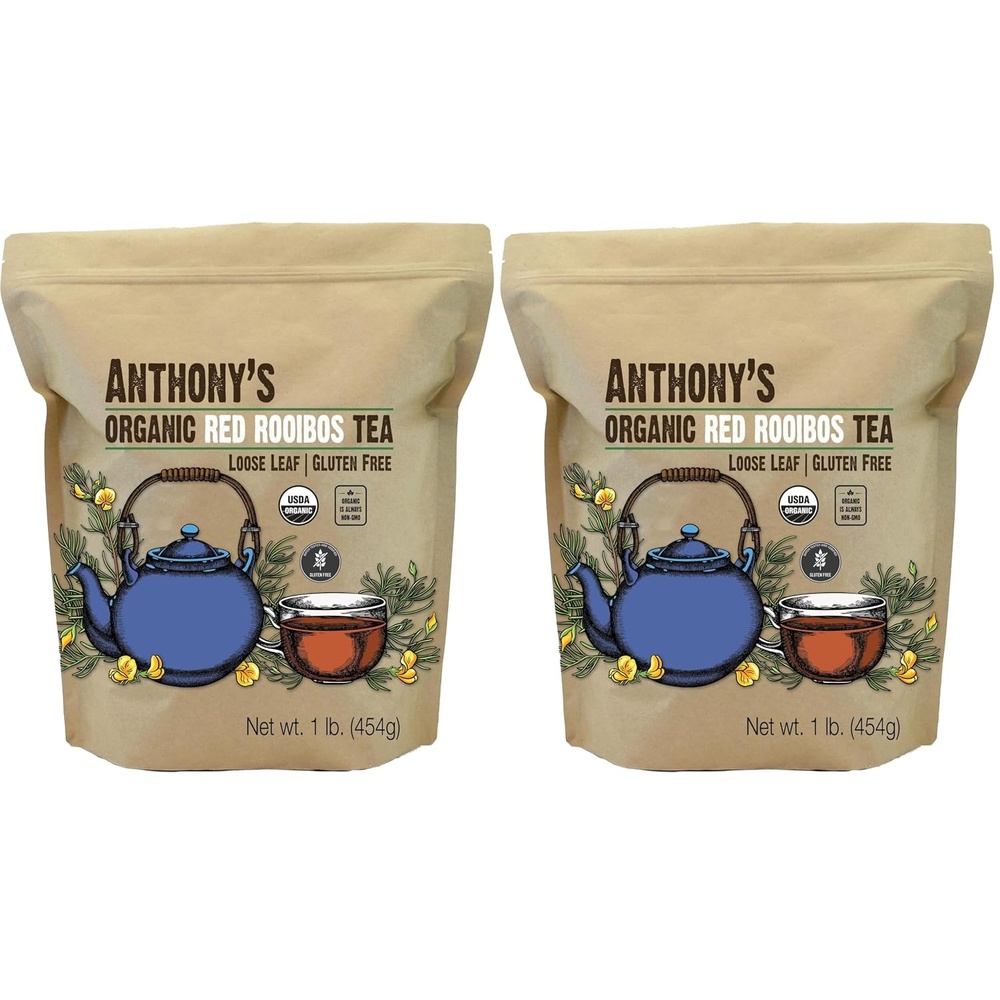 image:imageAnthonys Organic Red Rooibos Loose Leaf Tea 1 lb Gluten Free Non GMO Non Irradiated Keto Friendly16 Ounce Pack of 2