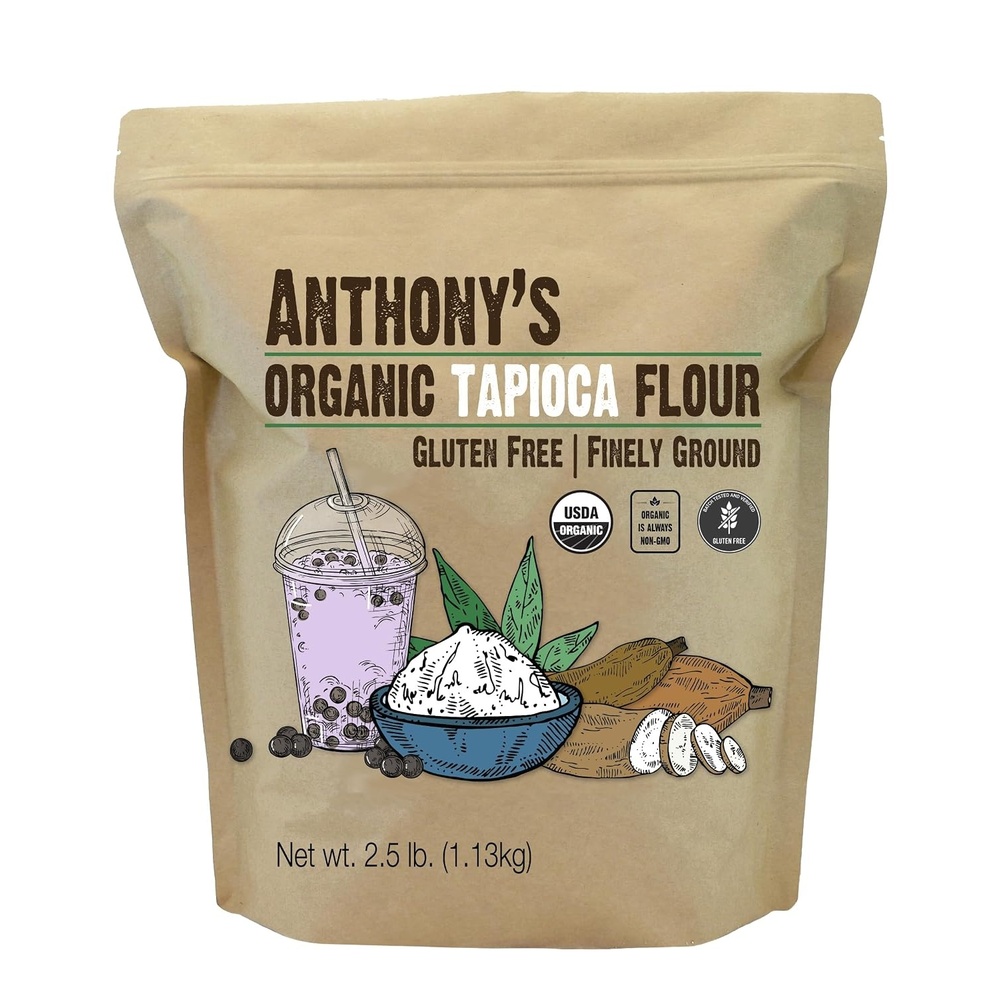 image:imageAnthonys Organic Tapioca Flour Starch 25 lb Gluten Free Non GMO40 Ounce Pack of 1