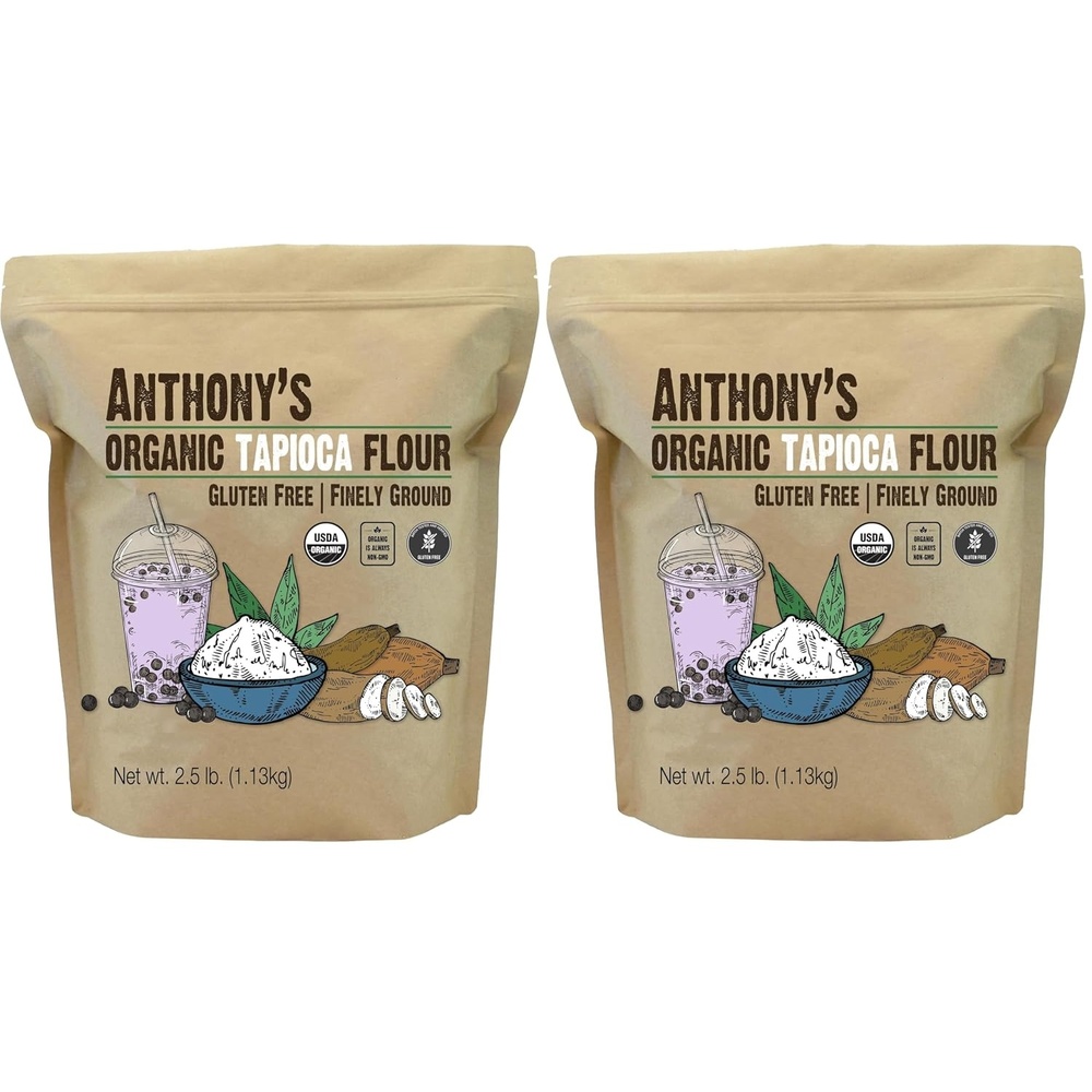 image:imageAnthonys Organic Tapioca Flour Starch 25 lb Gluten Free Non GMO40 Ounce Pack of 2