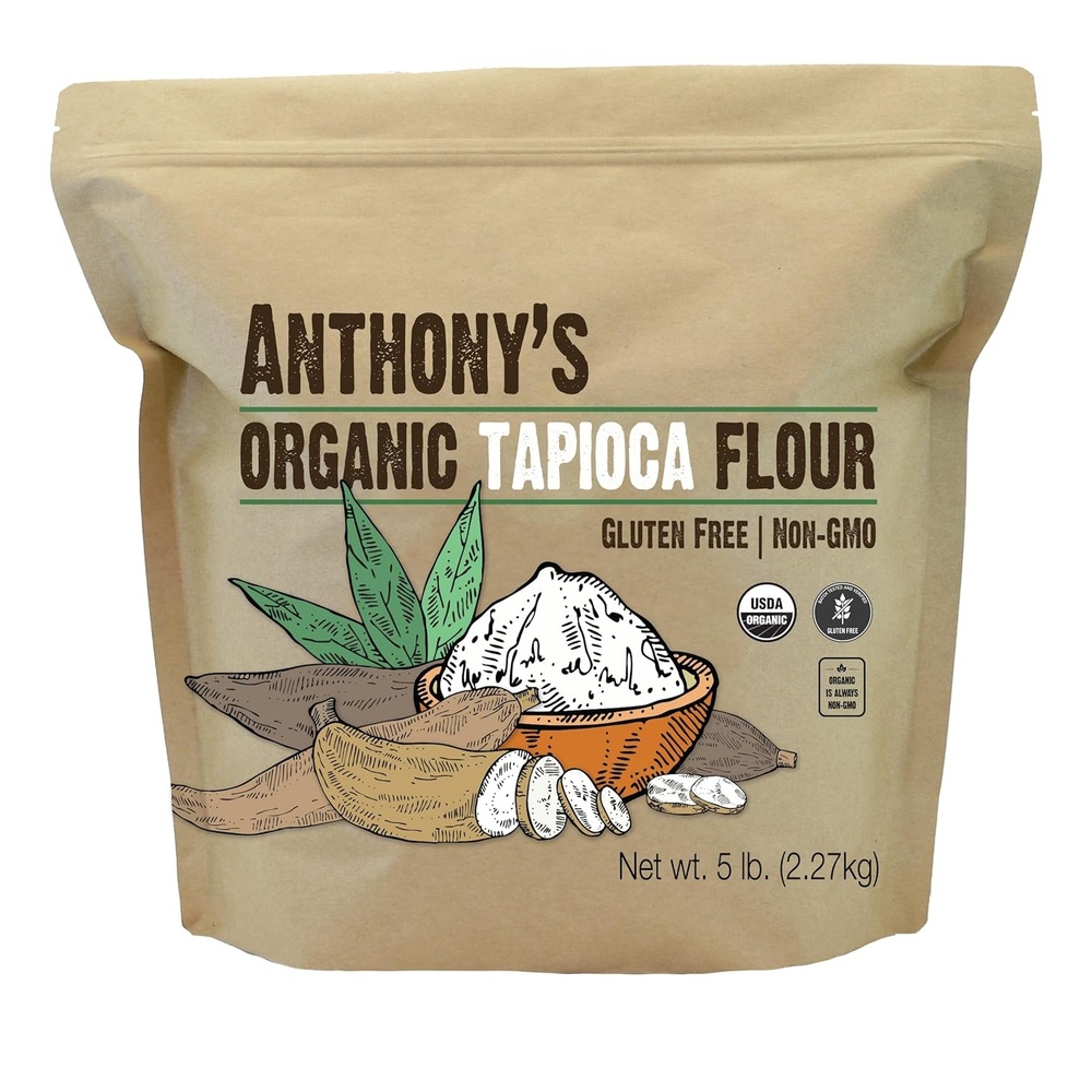 image:imageAnthonys Organic Tapioca Flour Starch 25 lb Gluten Free Non GMO80 Ounce Pack of 1