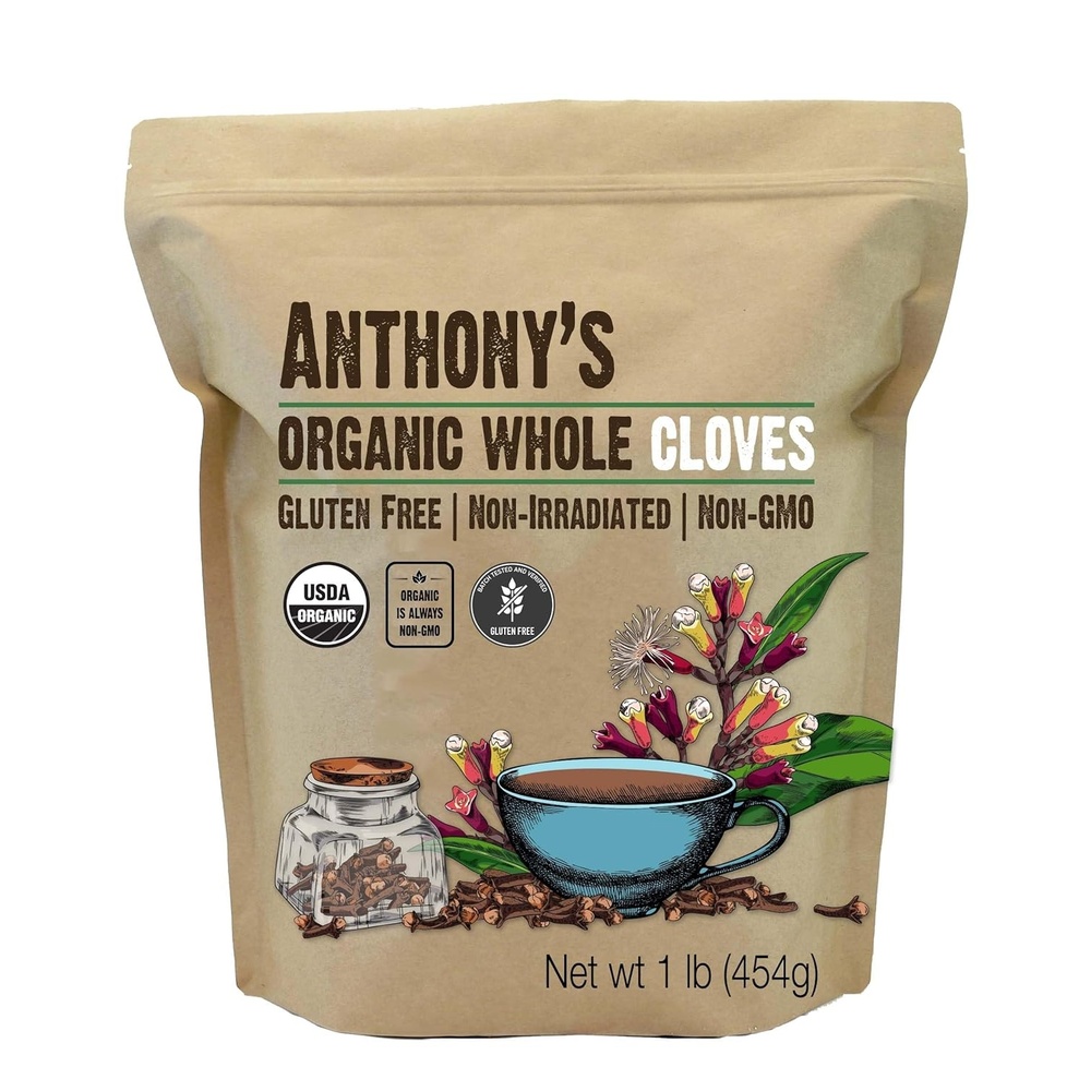 image:imageAnthonys Organic Whole Cloves 1 lb Gluten Free Non GMO Non Irradiated Keto Friendly1 Pound Pack of 1