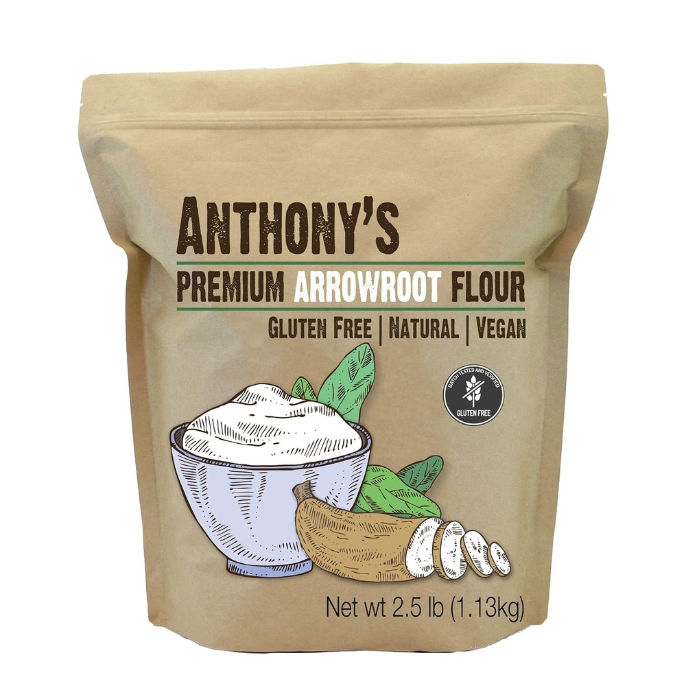 image:imageAnthonys Premium Arrowroot Flour Powder 25 lb Gluten Free Non GMO Cornstarch Alternative40 Ounce Pack of 1