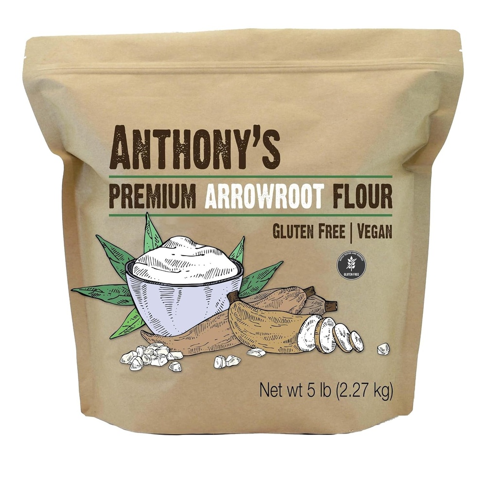 image:imageAnthonys Premium Arrowroot Flour Powder 25 lb Gluten Free Non GMO Cornstarch Alternative80 Ounce Pack of 1