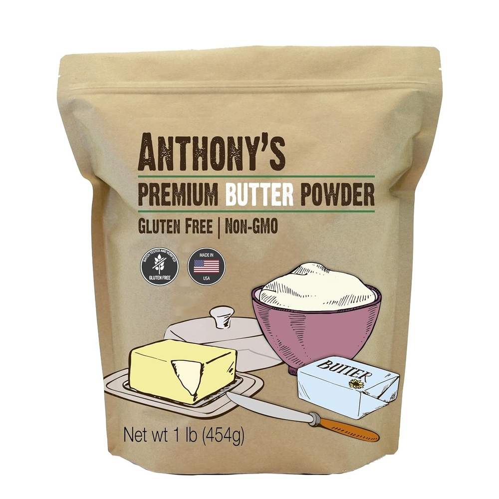image:imageAnthonys Premium Butter Powder 1 lb Gluten Free Non GMO Made in USA Keto Friendly Hormone Free1 Pound Pack of 1