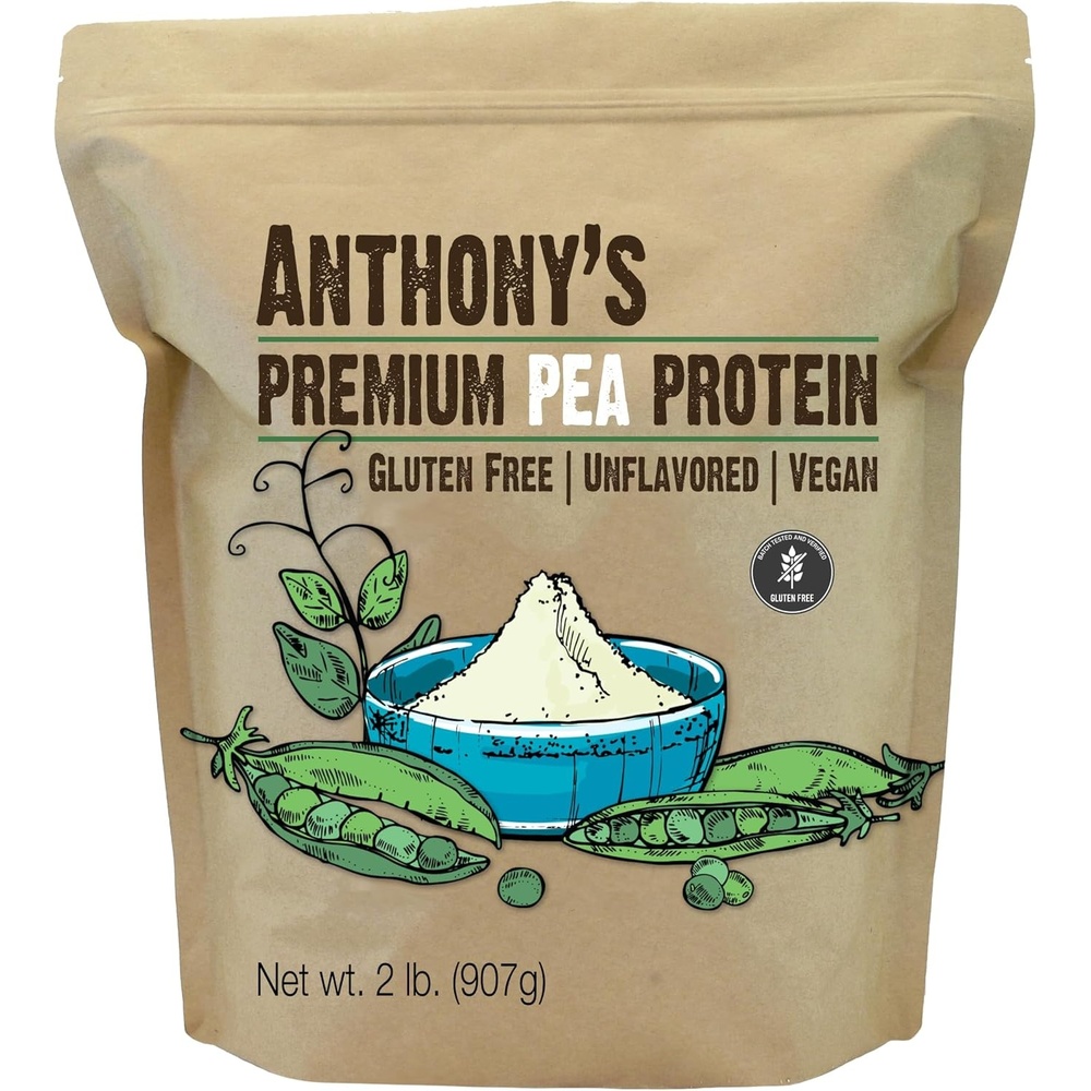 image:imageAnthonys Premium Pea Protein 2 lb Plant Based Gluten Free Unflavored Vegan Keto Friendly Made from Peas2 Pound Pack of 1