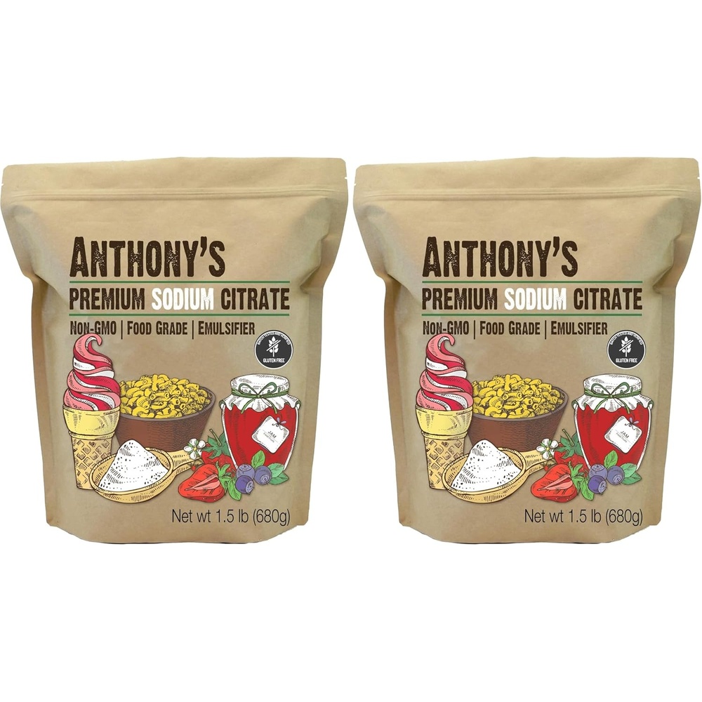 image:imageAnthonys Sodium Citrate Powder 15 lb Non GMO Food Grade Emulsifier24 Ounce Pack of 2