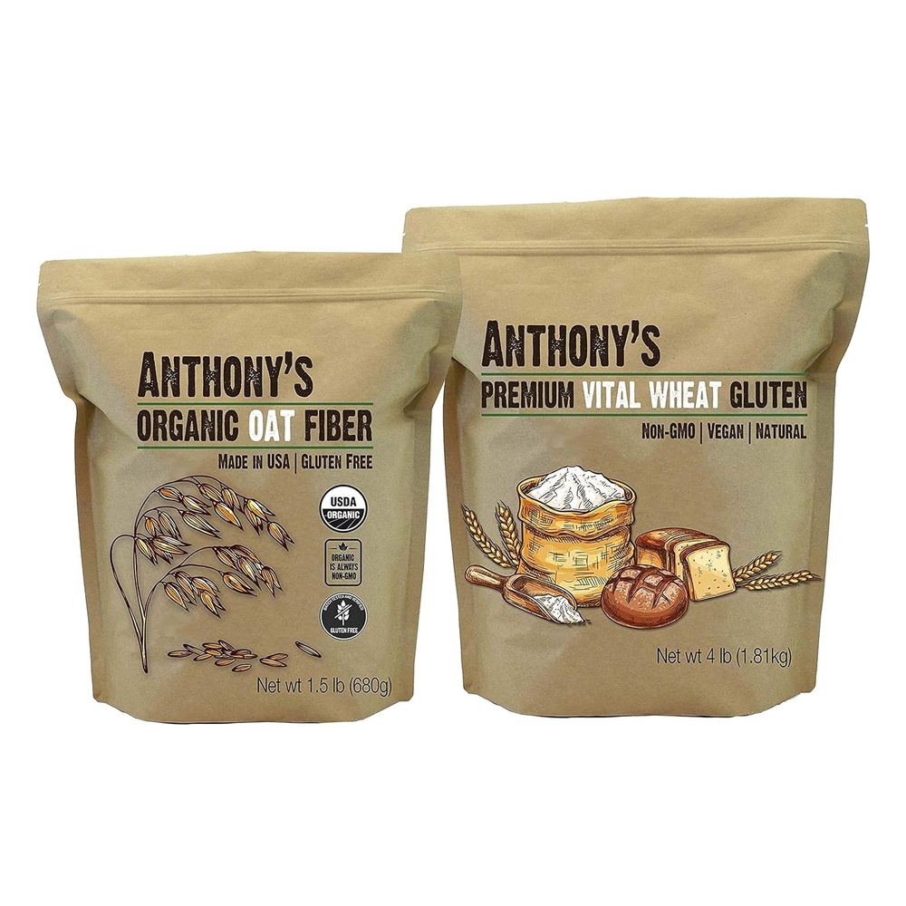 image:imageAnthonys Vital Wheat Gluten 4lb amp Organic Oat Fiber 15lb Bundle