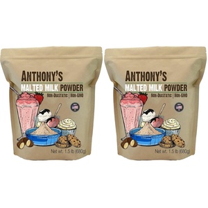 Anthony’s Malted Milk Powder 1.5lb, For Ice Cream, Milk Shakes, and Baking, Non GMO, Made in USA(24 Ounce (Pack of 2))