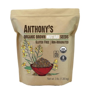 Anthony’s Organic Brown Mustard Seeds, 3 lb, Gluten Free, Non GMO, Keto Friendly(3 Pound (Pack of 1))