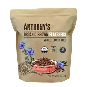 Anthony’s Organic Brown Whole Flaxseed, 2 lb, Batch Tested and Gluten Free, Raw, Non GMO, Sproutable, Keto Friendly(32 Ounce (Pack of 1))