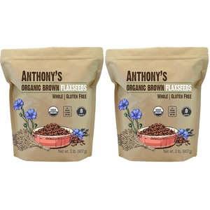 Anthony’s Organic Brown Whole Flaxseed, 2 lb, Batch Tested and Gluten Free, Raw, Non GMO, Sproutable, Keto Friendly(32 Ounce (Pack of 2))