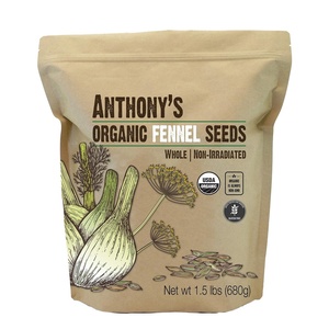 Anthony’s Organic Fennel Seeds, 1.5 lb, Whole Seeds, Non-Irradiated, Gluten-Free, Non-GMO(1.5 Pound (Pack of 1))