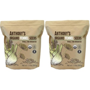Anthony’s Organic Fennel Seeds, 1.5 lb, Whole Seeds, Non-Irradiated, Gluten-Free, Non-GMO(1.5 Pound (Pack of 2))