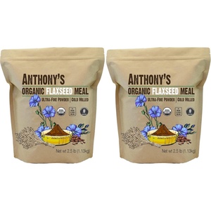 Anthony’s Organic Flaxseed Meal, 2.5 lb, Gluten Free, Ground Ultra Fine Powder, Cold Milled, Keto Friendly(2.5 Pound (Pack of 2))