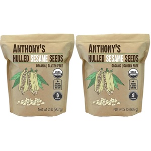 Anthony’s Organic Hulled Sesame Seeds, 2 lb, White, Raw, Gluten Free, Non GMO, Keto Friendly(32 Ounce (Pack of 2))
