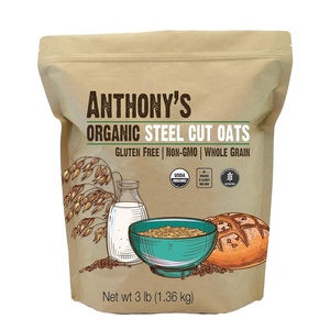 Anthony’s Organic Steel Cut Oats, 3 lb, Gluten Free, Non GMO, Irish Oatmeal, Whole Grain