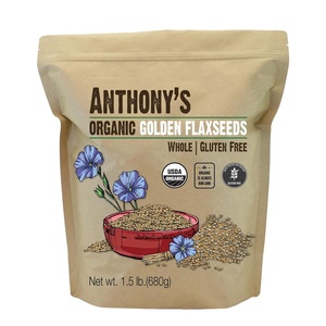 Anthony’s Organic Whole Golden Flaxseeds, 1.5 lb, Gluten Free, Non-GMO, Vegan