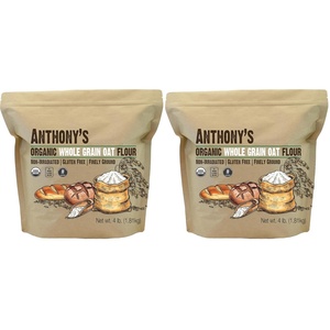 Anthony’s Organic Whole Grain Oat Flour, 4 lb, Gluten Free, Non GMO, Non Irradiated, Finely Ground, Vegan(64 Ounce (Pack of 2))