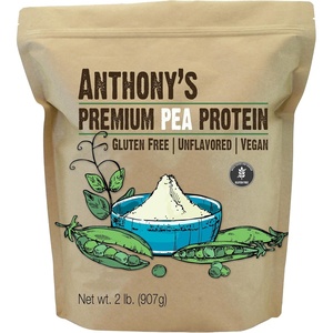 Anthony’s Premium Pea Protein, 2 lb, Plant Based, Gluten Free, Unflavored, Vegan, Keto Friendly, Made from Peas(2 Pound (Pack of 1))