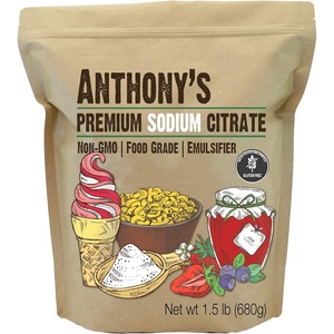 Anthony’s Sodium Citrate Powder, 1.5 lb, Non GMO, Food Grade, Emulsifier(1.5 Pound (Pack of 1))