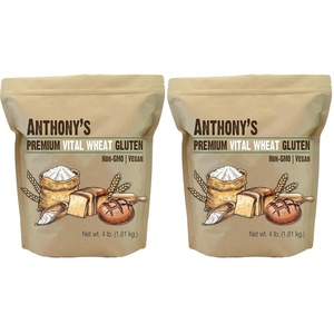 Anthony’s Vital Wheat Gluten, 4 lb, Vegan, Non GMO, Keto Friendly, Low Carb(64 Ounce (Pack of 2))